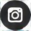 Instagram icon link in footer